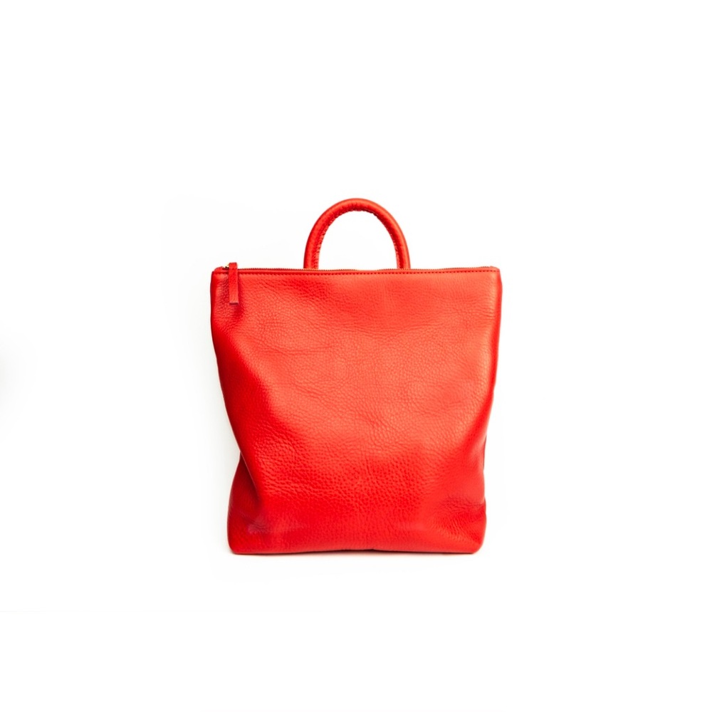 Prime cut Tomato Red Leather Backpack bag